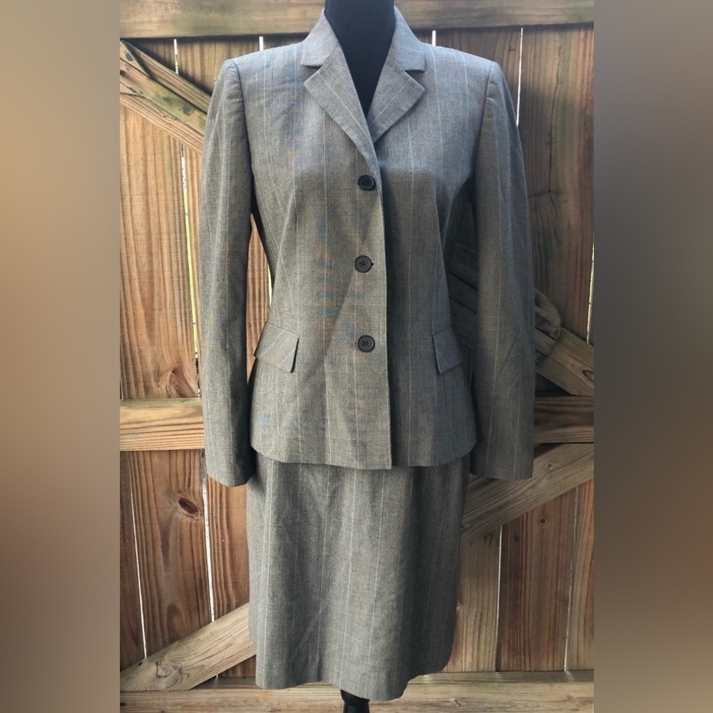 Anne Klein 2 Suits 2 Piece Pencil Skirt & Blazer Jacket Set Size 8